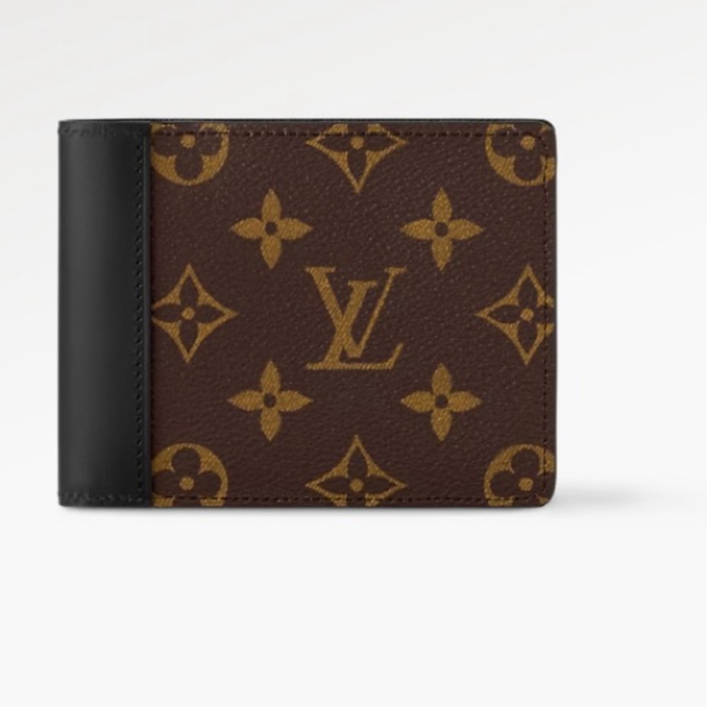 NWT men’s multiple wallet Monogram Macassar black brown tan